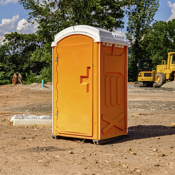 how often are the portable toilets cleaned and serviced during a rental period in Carroll NE